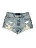 Aero 100% Cotton Graphic Blue Denim Shorts Size 8 - photo 1