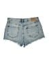 Aero 100% Cotton Graphic Blue Denim Shorts Size 8 - photo 2