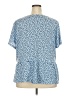 I.N. Studio Blue Short Sleeve Blouse Size 3X - photo 2