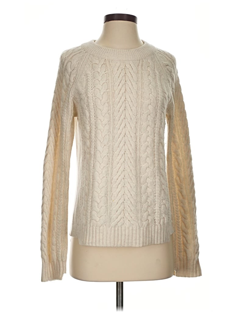Pre-owned Aqua Cashmere Pullover Sweater In Ivory