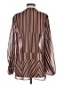 CAbi 100% Polyester Stripes Brown Long Sleeve Blouse Size S - photo 2