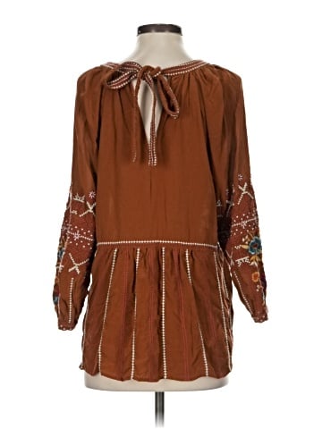 Johnny Was Long Sleeve Silk Top (view 2)