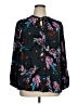 Torrid 100% Rayon Floral Black Long Sleeve Blouse Size 1X Plus (1) - photo 1