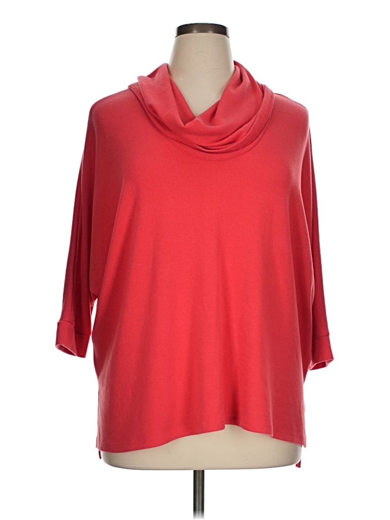 Pre-owned Karen Kane Cardigan Sweater In Red