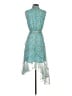 CeCe 100% Polyester Paisley Teal Cocktail Dress Size 4 - photo 2