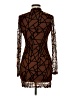 Unbranded 100% Polyester Graphic Brown Cocktail Dress Size 6 - photo 2