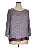 Merona 100% Polyester Blue 3/4 Sleeve Blouse Size XL - photo 1