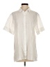 Eileen Fisher Ivory Short Sleeve Button-Down Shirt Size S - photo 1