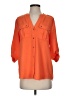 Calvin Klein 100% Polyester Orange 3/4 Sleeve Blouse Size S - photo 1