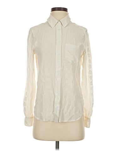 Equipment Long Sleeve Silk Top (view 1)