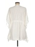 Top It Off 100% Viscose Ivory Short Sleeve Blouse Size M - photo 2