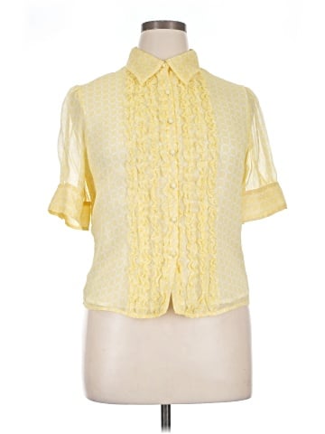 AK Anne Klein Short Sleeve Silk Top (view 1)