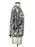 West Kei 100% Polyester Floral Teal Short Sleeve Blouse Size S - photo 4