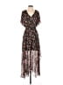 MSK 100% Polyester Floral Black Casual Dress Size S - photo 1