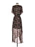 MSK 100% Polyester Floral Black Casual Dress Size S - photo 2