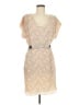 BCBGeneration Chevron-herringbone Tan Cocktail Dress Size M - photo 1