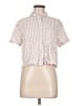 Forever 21 Stripes Pink Short Sleeve Blouse Size M - photo 1