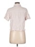 Forever 21 Stripes Pink Short Sleeve Blouse Size M - photo 2