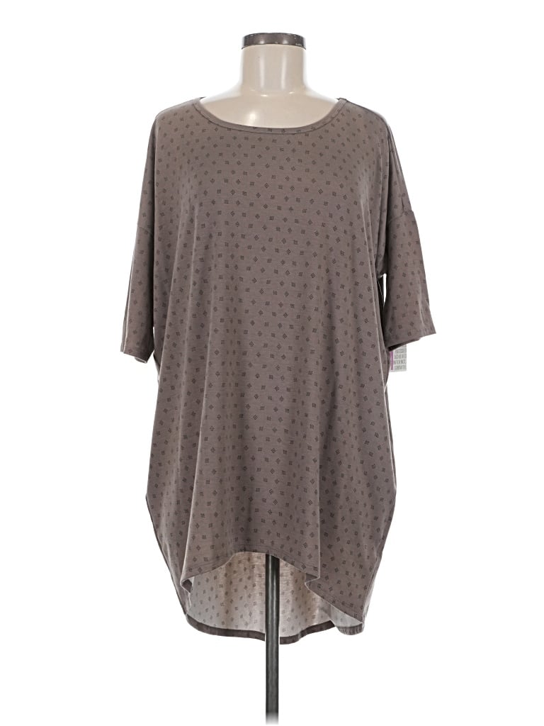 Pre-owned Lularoe 3/4 Sleeve T-shirt In Brown