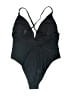 Unbranded Solid Black One Piece Swimsuit Size L - photo 2