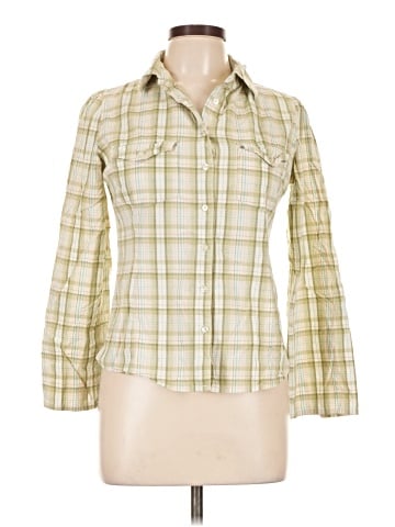 Active Basic Long Sleeve Button-Down Shirt (view 1)