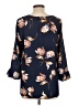 Daniel Rainn 100% Polyester Blue 3/4 Sleeve Blouse Size L - photo 2