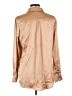 Japna 100% Polyester Metallic Tan Long Sleeve Blouse Size L - photo 2