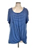 Nine Britton Blue Short Sleeve Top Size XL - photo 1