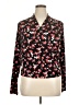 Banana Republic Floral Black Long Sleeve Blouse Size XL - photo 1
