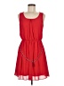 A. Byer 100% Polyester Solid Red Casual Dress Size M - photo 1