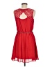 A. Byer 100% Polyester Solid Red Casual Dress Size M - photo 2