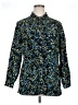 J.Jill 100% Cotton Paisley Teal Blue Long Sleeve Button-Down Shirt Size XL - photo 1