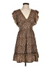 Unbranded Animal Print Brown Casual Dress Size XS - photo 1