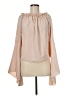 Unbranded 100% Polyester Tan Long Sleeve Blouse Size M - photo 1