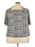 Kasper Tweed Silver Short Sleeve Turtleneck Size 3X - photo 1