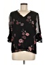 CeCe 100% Polyester Black 3/4 Sleeve Blouse Size M - photo 1