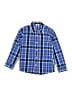 Old Navy 100% Cotton Plaid Blue Long Sleeve Button-Down Shirt Size 8 - photo 1