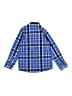Old Navy 100% Cotton Plaid Blue Long Sleeve Button-Down Shirt Size 8 - photo 2