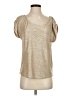 Assorted Brands Metallic Gold Short Sleeve Top Size S - photo 1