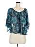 Love, Fire 100% Polyester Teal 3/4 Sleeve Blouse Size M - photo 1