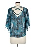 Love, Fire 100% Polyester Teal 3/4 Sleeve Blouse Size M - photo 2