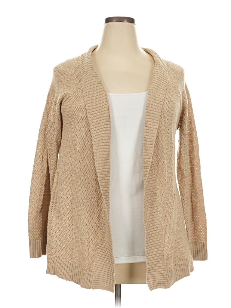 Pre-owned Coldwater Creek Cardigan Sweater In Tan