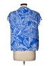 CeCe 100% Polyester Blue Short Sleeve Blouse Size L - photo 2