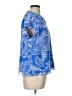 CeCe 100% Polyester Blue Short Sleeve Blouse Size L - photo 4