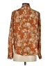 Weston 100% Polyester Floral Orange Long Sleeve Blouse Size S - photo 2
