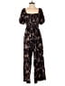 Assorted Brands 100% Polyester Paisley Black Jumpsuit Size M - photo 1