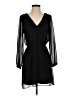 Express Outlet 100% Polyester Solid Black Casual Dress Size S - photo 1