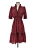 Max Studio Paisley Burgundy Casual Dress Size XS - photo 1