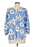 Adrienne Vittadini 100% Polyester Floral Blue 3/4 Sleeve Blouse Size L - photo 1