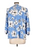 Adrienne Vittadini 100% Polyester Floral Blue 3/4 Sleeve Blouse Size L - photo 2